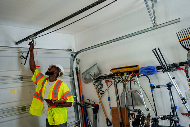 Professional Garage Door Panel Replacement technician working in Brass Castle, NJ